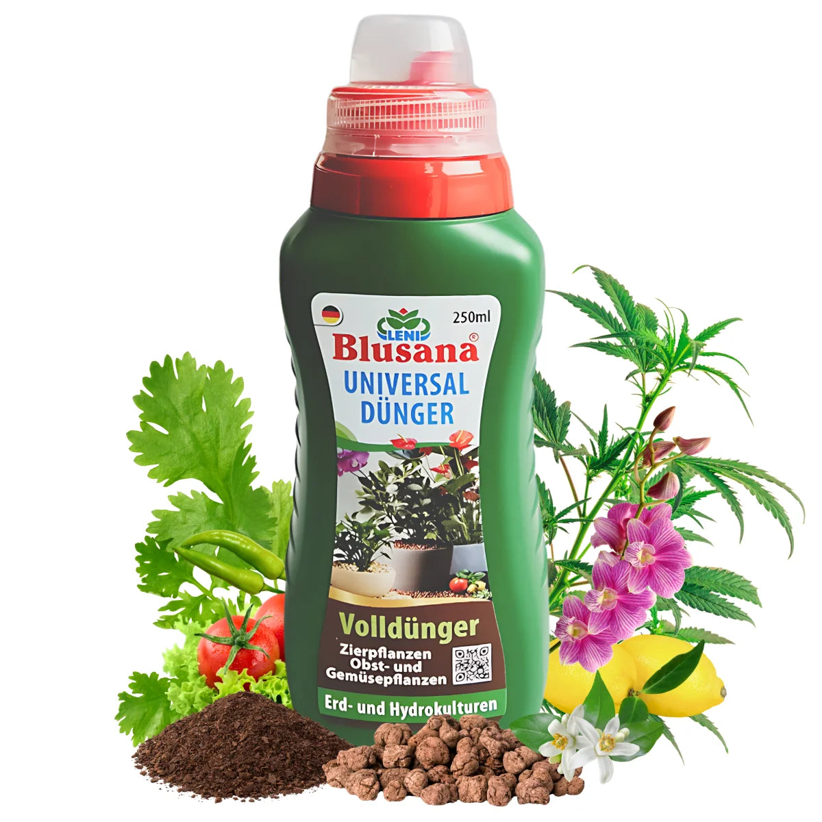 Hydrokultur Premium Flüssigdünger 250ml NPK Dünger 6-3-6