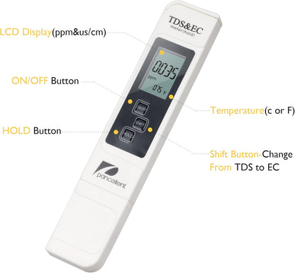 Digitales pH-, TDS-, EC- und Temperatur-Messgerät 4 in 1 Set